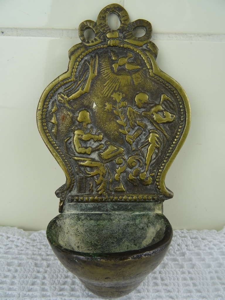 Antiek bronzen wijwatervat ca 1780