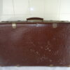 Antieke houten reiskoffer