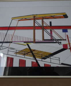 ACM Lennertz tekening brug Mondriaan stijl