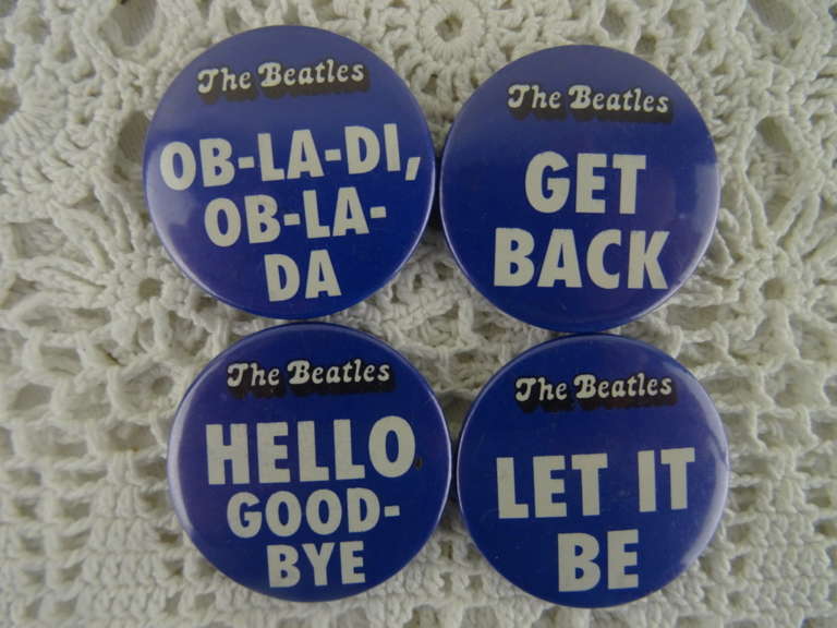 Collectie van 9 Beatles buttons