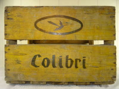 Vintage houten Colibri Limonade krat