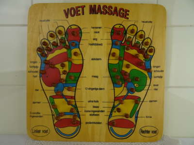 Vintage acupressuur voetmassage paneel