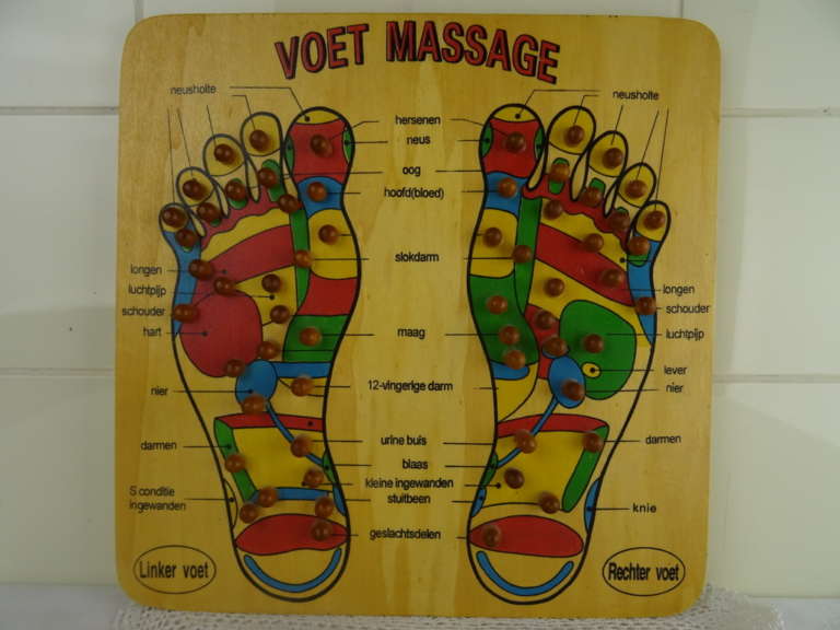 Vintage acupressuur voetmassage paneel