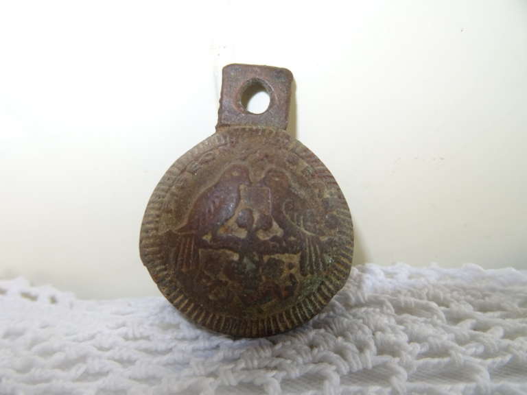 Antieke bronzen kattenbel