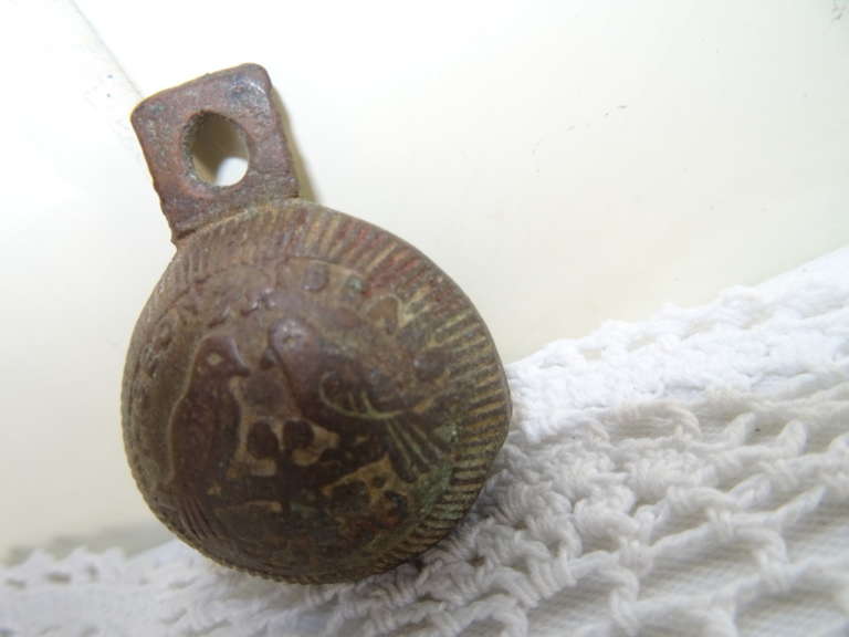 Antieke bronzen kattenbel