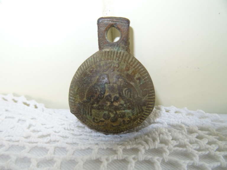 Antieke bronzen kattenbel