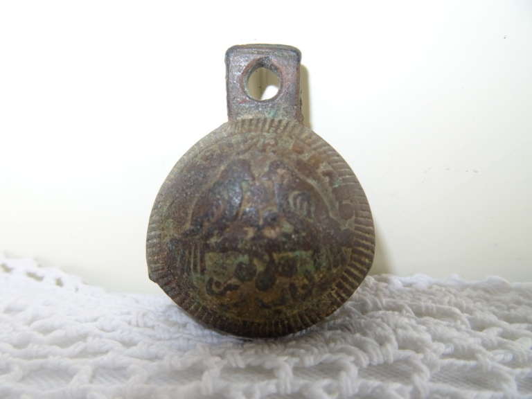 Antieke bronzen kattenbel