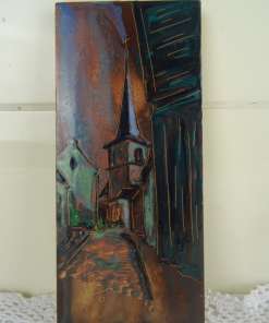 VB Kerk geschilderd op koper