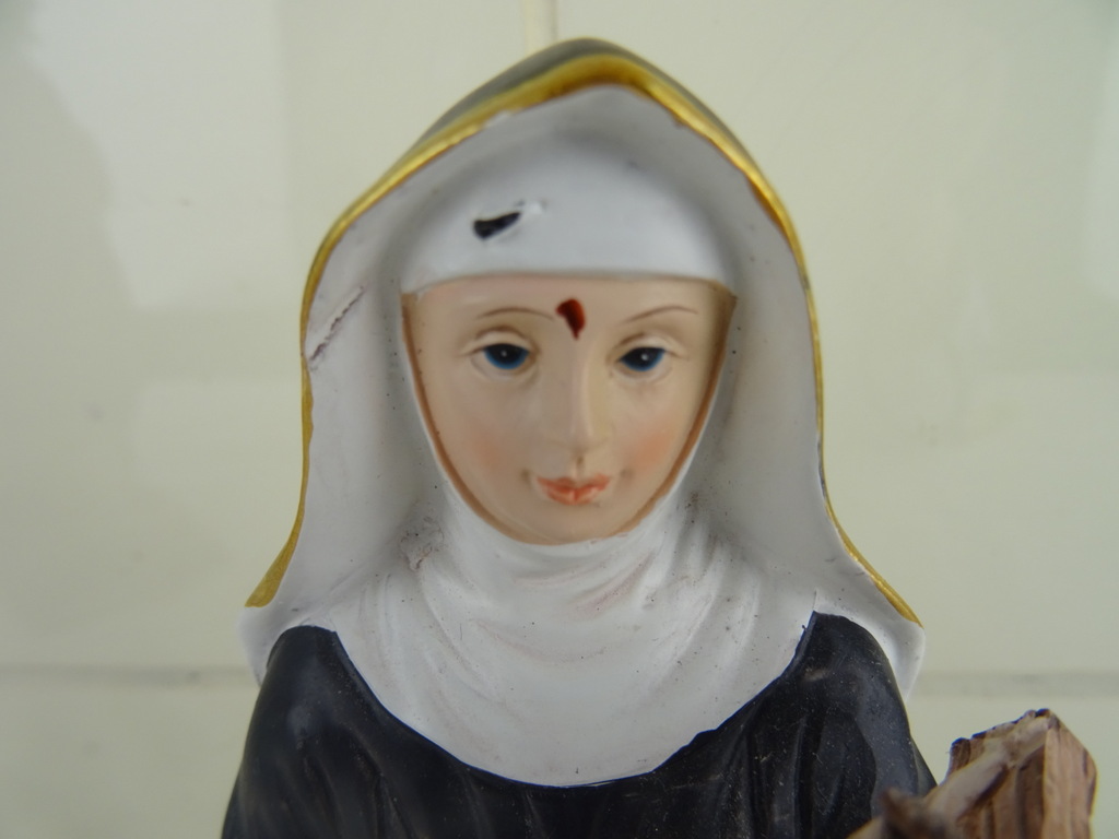 Antiek beeldje Heilige Rita van Cascia - Afbeelding 4