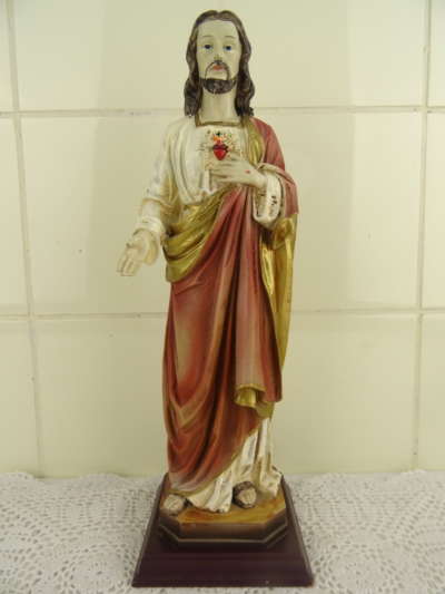 Antiek Heilig Hart beeld Jezus Christus