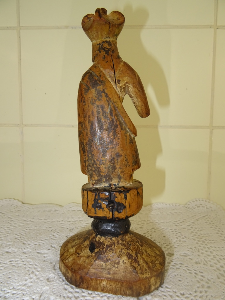 Houten beeldje Heilige man uit circa 1800 - Afbeelding 8