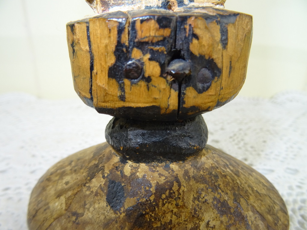 Houten beeldje Heilige man uit circa 1800 - Afbeelding 9