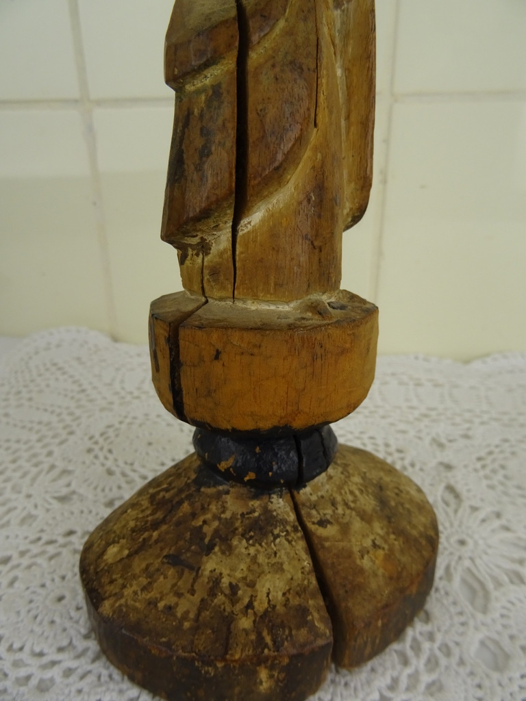 Houten beeldje Heilige man uit circa 1800 - Afbeelding 12