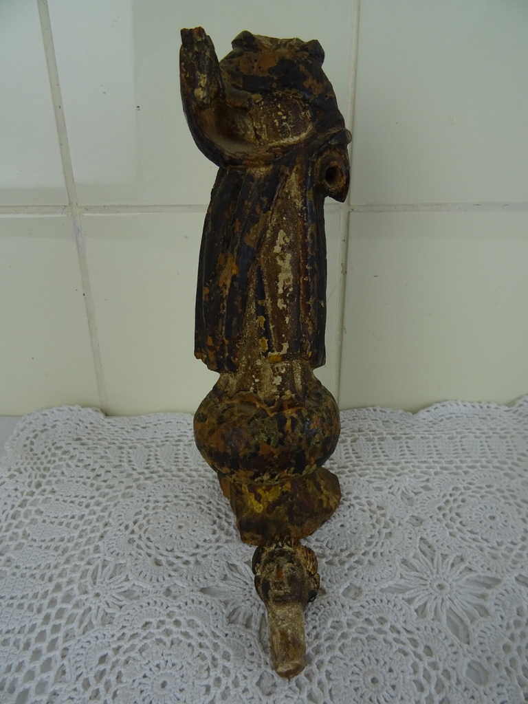 Houten beeldje monnik uit circa 1750 - Afbeelding 4