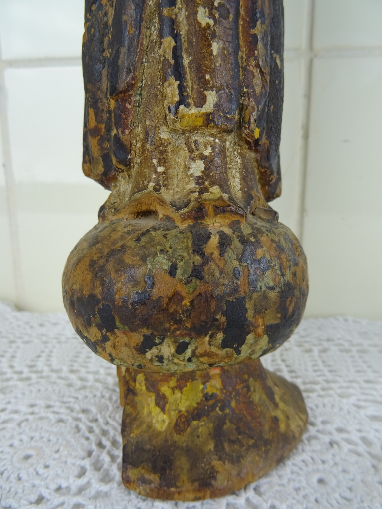 Houten beeldje monnik uit circa 1750 - Afbeelding 11