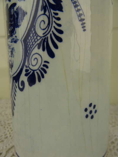 Antieke Delfts blauwe fles of kruik