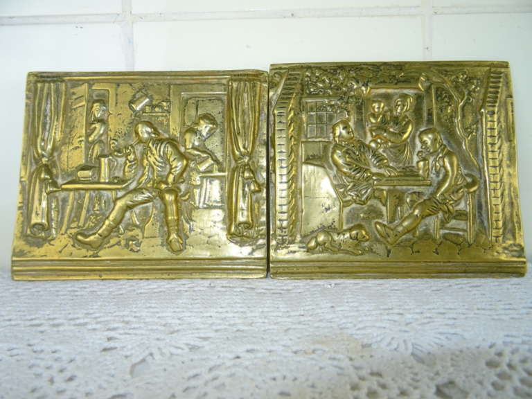 Antieke bronzen plaquettes
