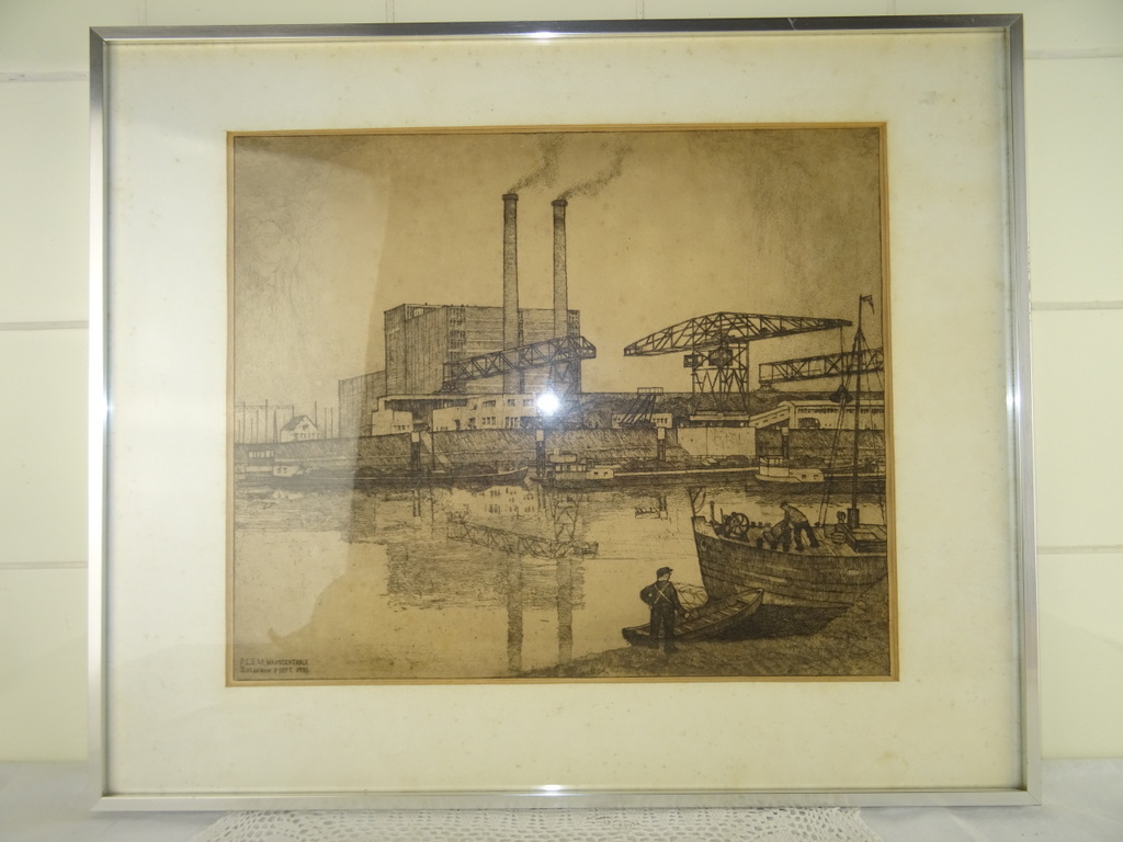 Vintage Pentekening PLEM Maascentrale Buggenum
