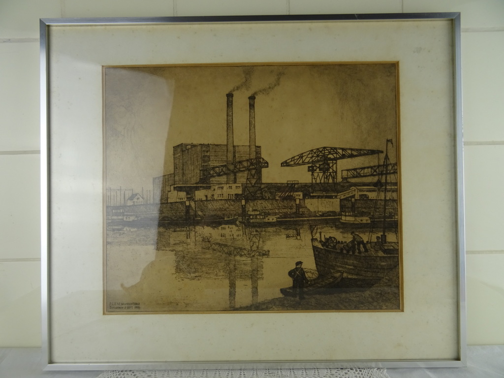 Vintage Pentekening PLEM Maascentrale Buggenum - Afbeelding 2