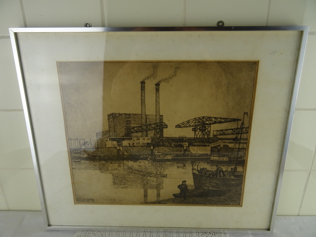 Vintage Pentekening PLEM Maascentrale Buggenum - Afbeelding 3