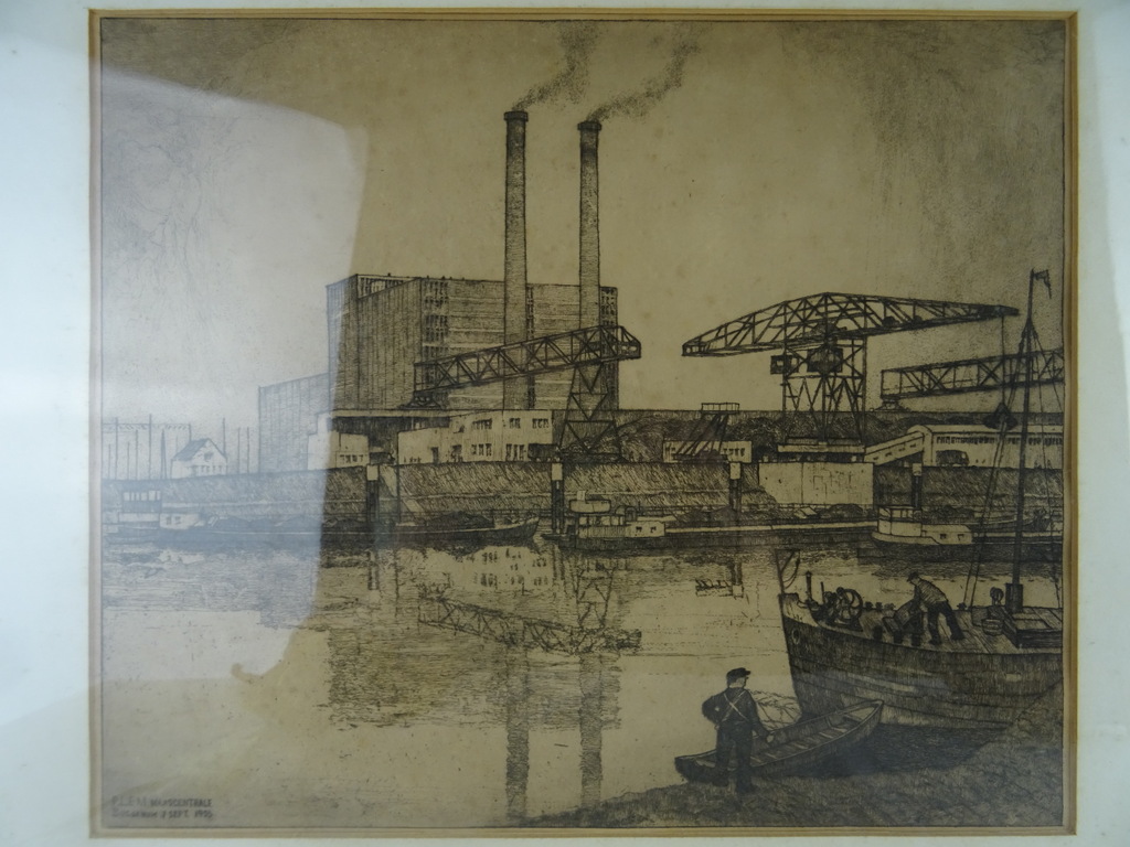 Vintage Pentekening PLEM Maascentrale Buggenum - Afbeelding 6