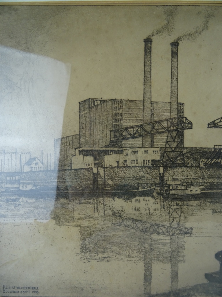 Vintage Pentekening PLEM Maascentrale Buggenum - Afbeelding 8