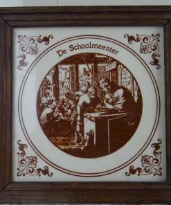 Antieke tegel De Schoolmeester