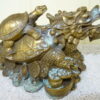 Antiek bronzen beeld mythologische schildpad