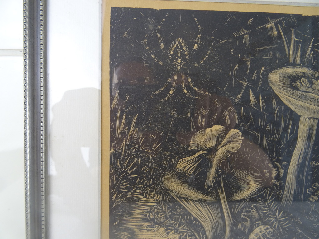 Antieke lithografie paddenstoelen - Afbeelding 6