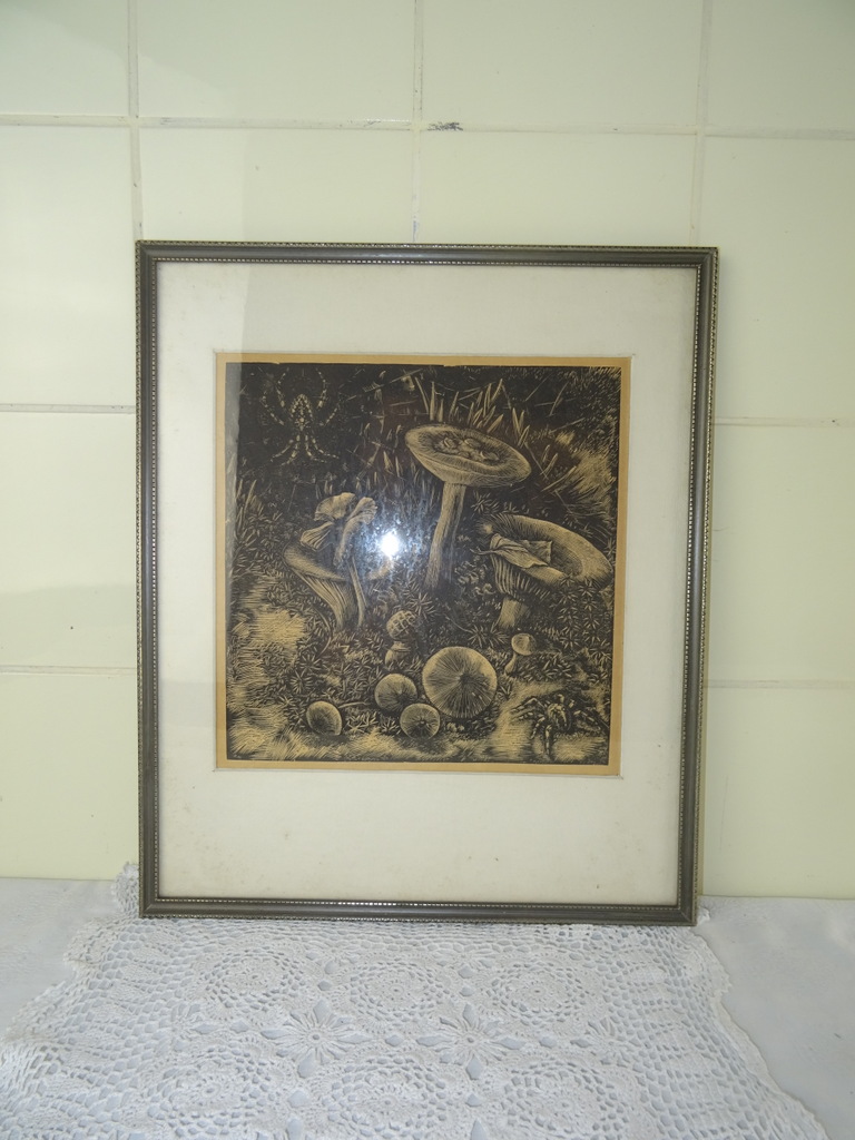 Antieke lithografie paddenstoelen - Afbeelding 26