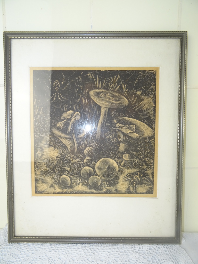 Antieke lithografie paddenstoelen - Afbeelding 29