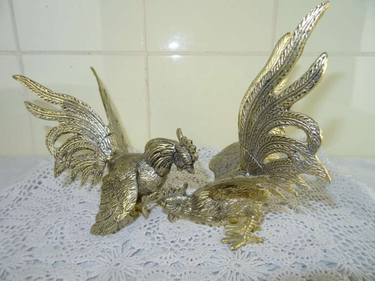 Imposante verzilverde kemphanen