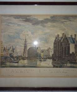 Antieke kopergravure De Binnen Amstel