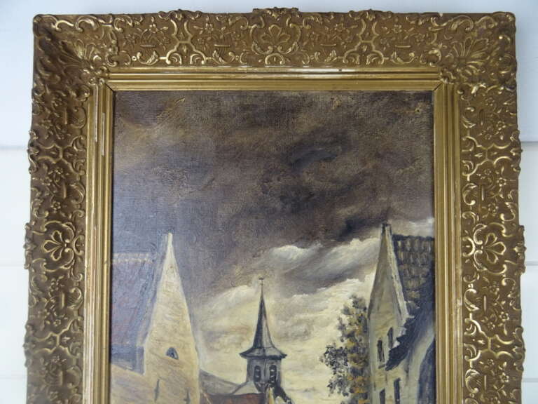 Antiek schilderij Berg en Terblijt Oude kerk