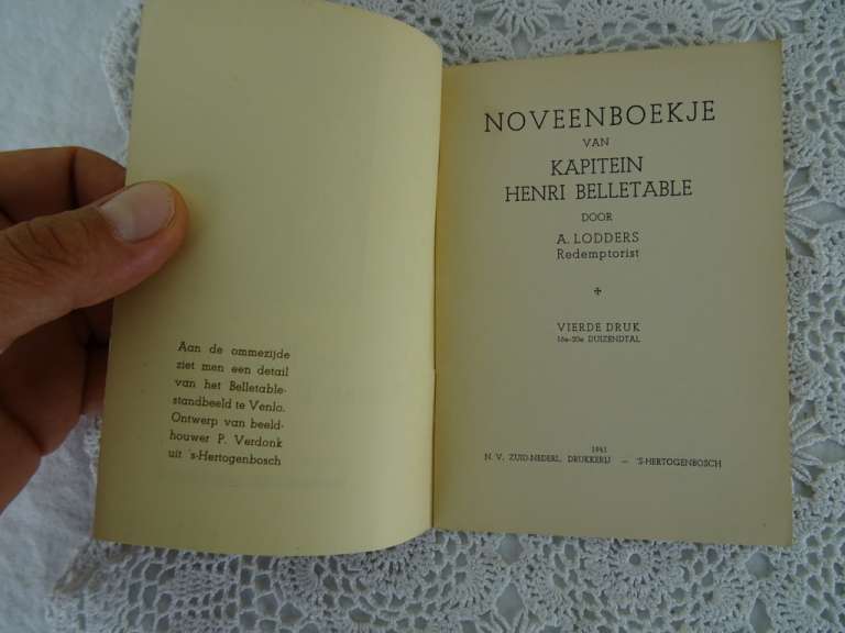 Noveenboekje van Kapitein Henri Belletable