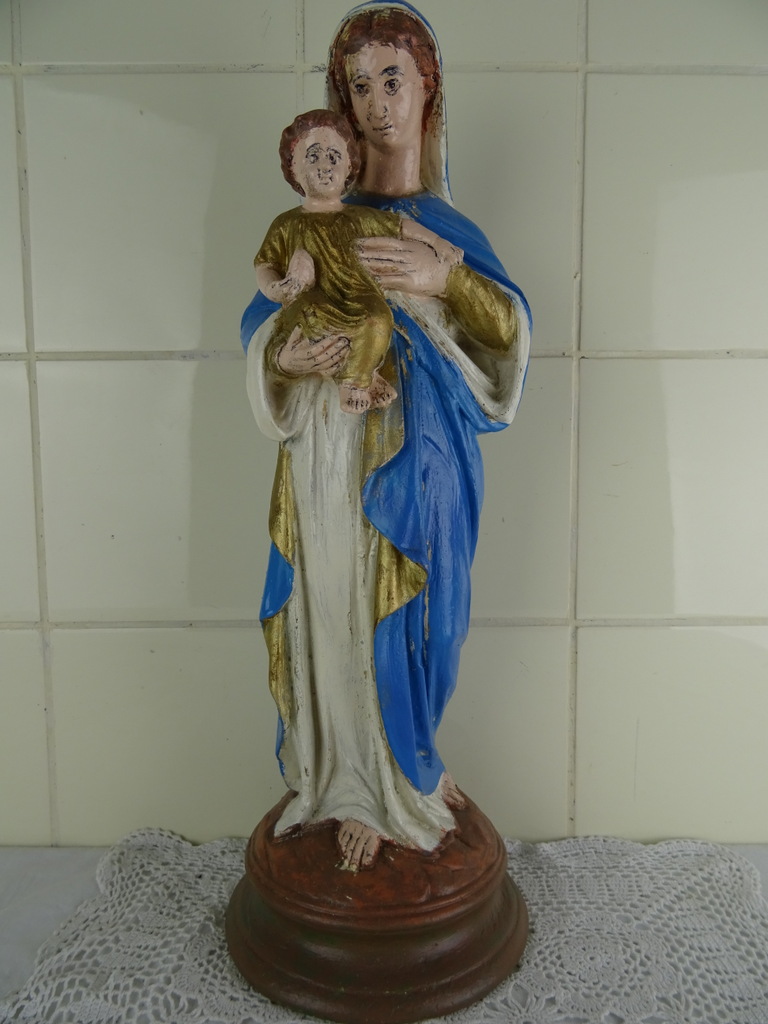 Schitterend antiek Mariabeeld - Afbeelding 2