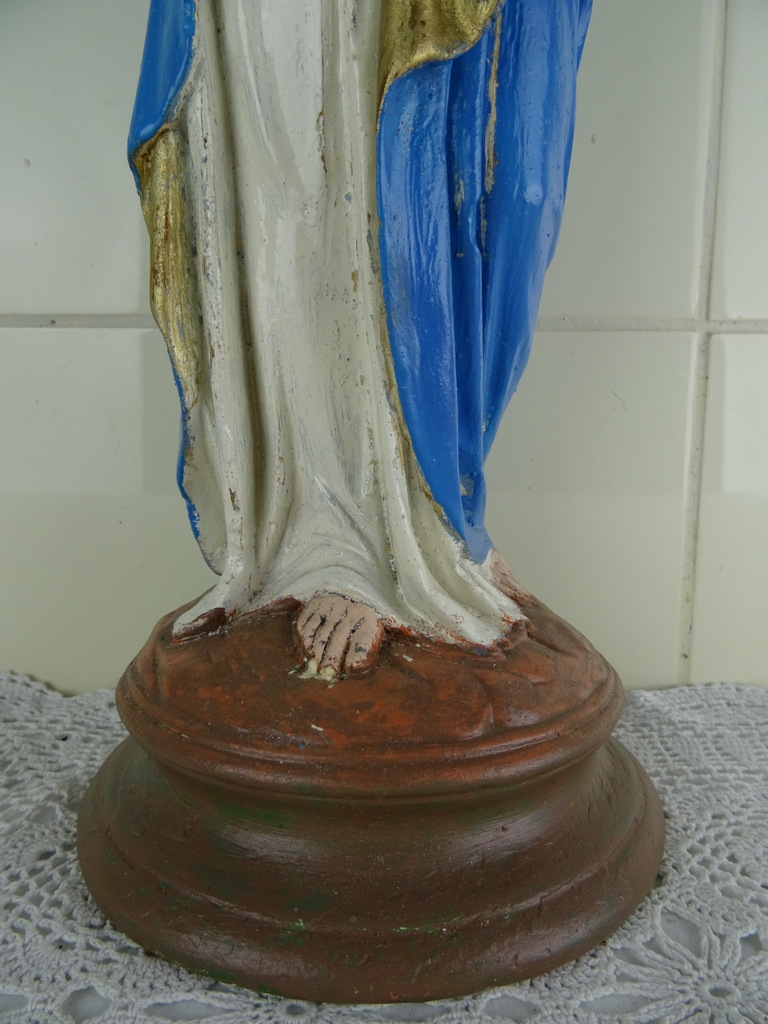 Schitterend antiek Mariabeeld - Afbeelding 5