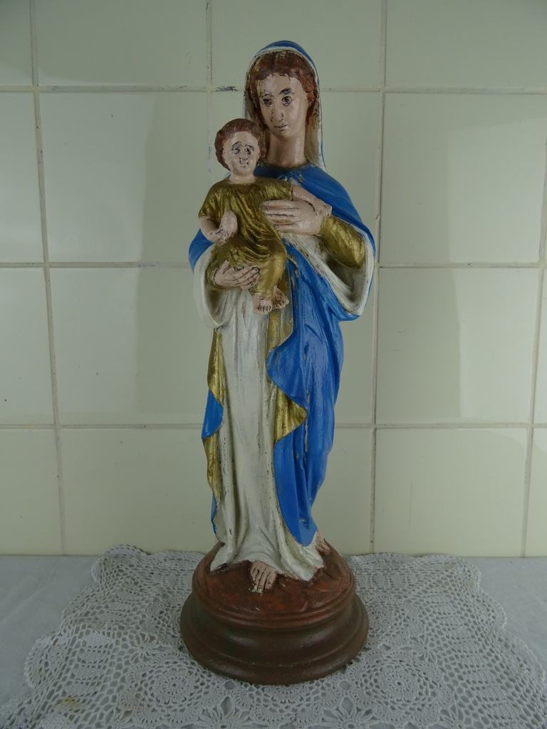 Schitterend antiek Mariabeeld - Afbeelding 23
