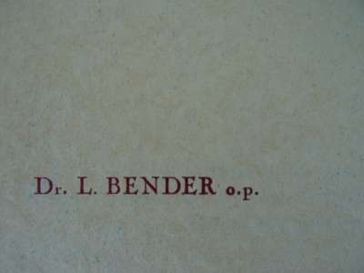 Wonderlijke gebeurtenissen Dr L. Bender o.p.