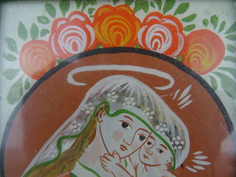 Antieke wanddecoratie Heilige Maria