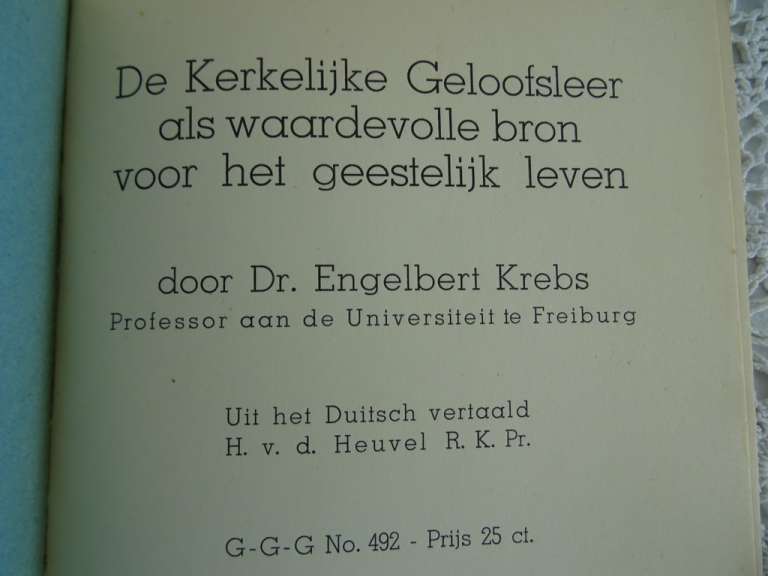 De predestinatie Dr. E. Krebs