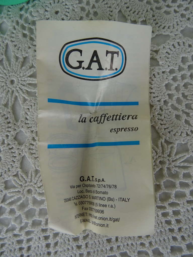 Vintage percolator G.A.T. Italy - Afbeelding 13