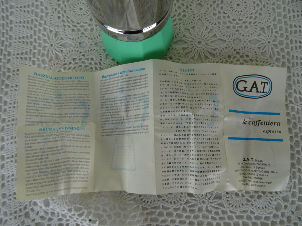 Vintage percolator G.A.T. Italy - Afbeelding 17