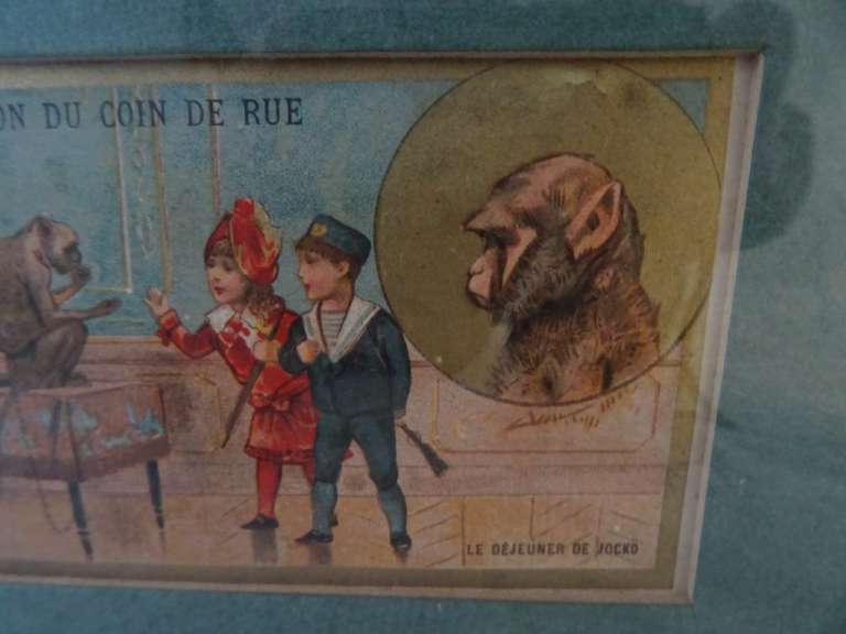 Antieke Franse reclameprenten