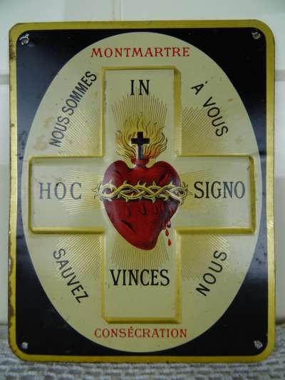 Antiek Heilig Hart paneel