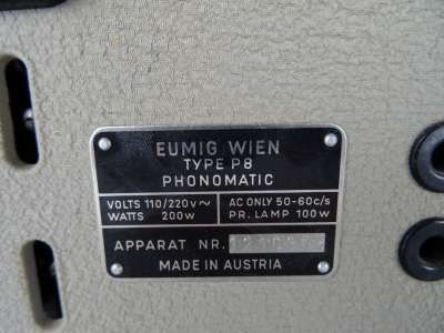 Vintage projector Eumig P8 Phonomatic