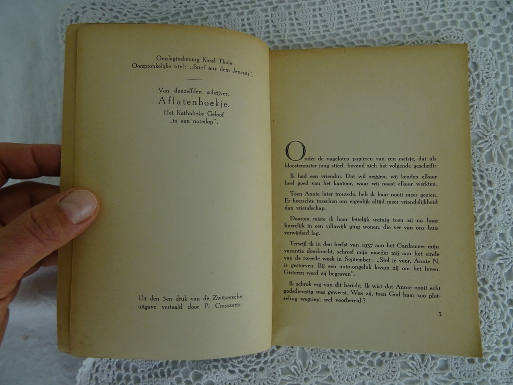 Brief uit het hiernamaals Dr B. Krempel Brief uit het hiernamaals Dr B. Krempel