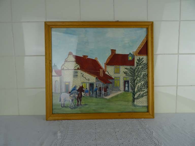 Schilderij Hoefsmid door Jef Scheffers