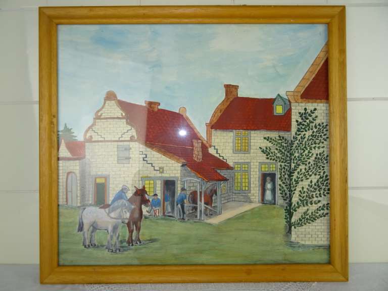 Schilderij Hoefsmid door Jef Scheffers