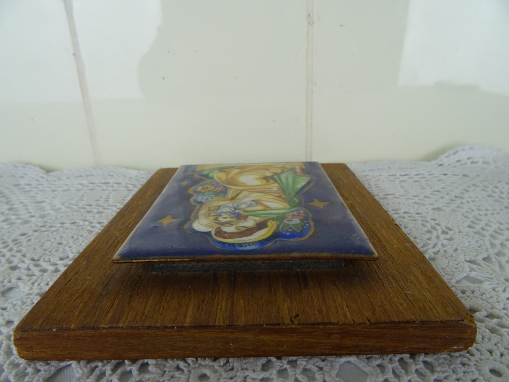 Geëmailleerd kunstwerk Heilige Maria Geëmailleerd kunstwerk Heilige Maria